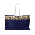 Navy & Gold Baroque Weekender Bag