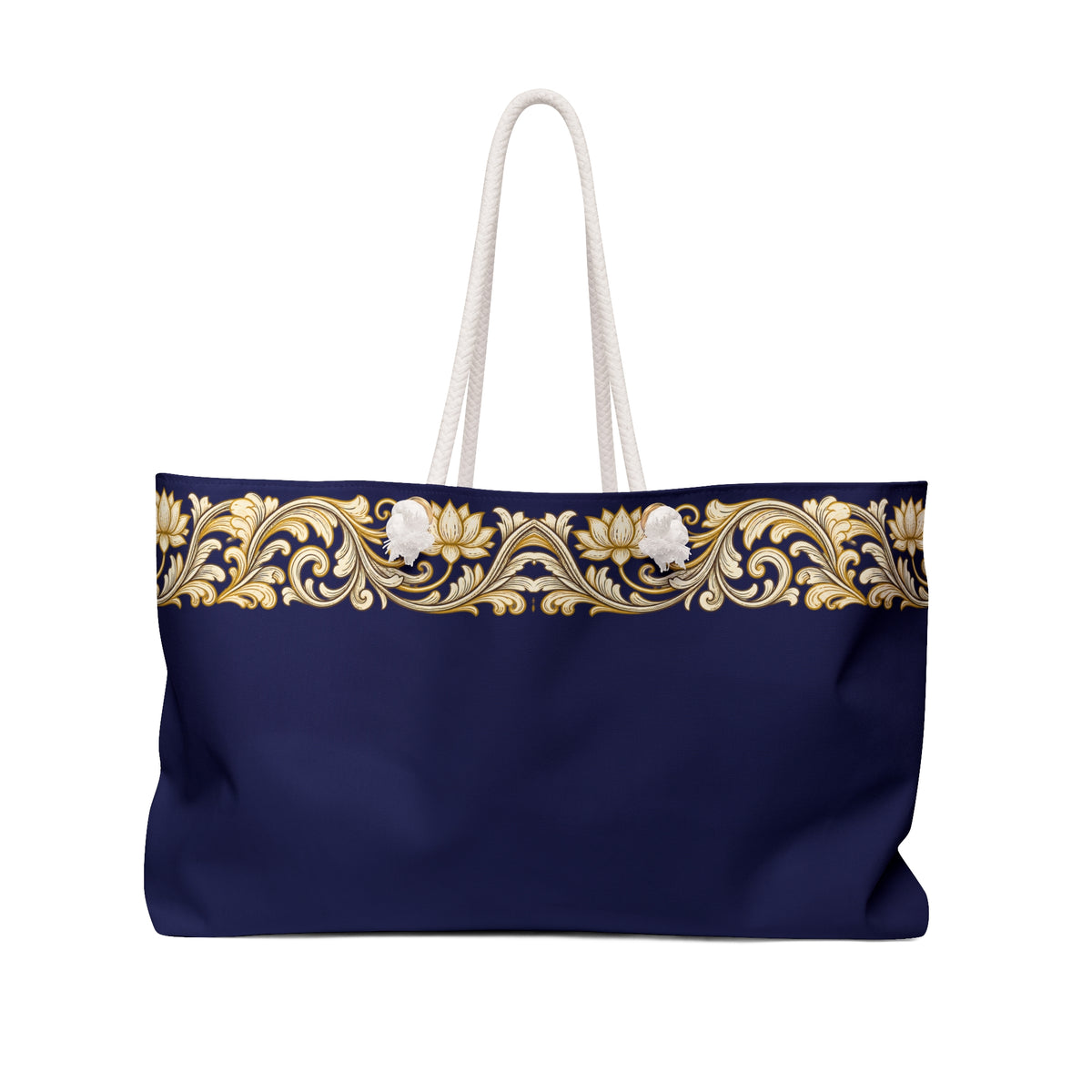 Navy & Gold Baroque Weekender Bag