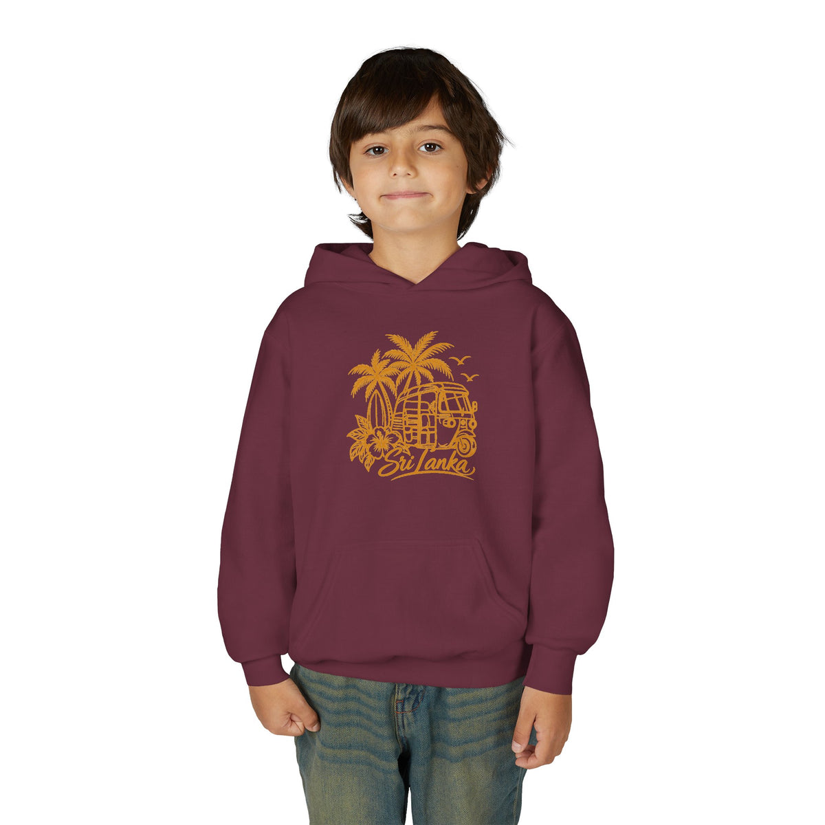 Sri Lanka Kids Hoodie Tropical Palm Tree Island Design