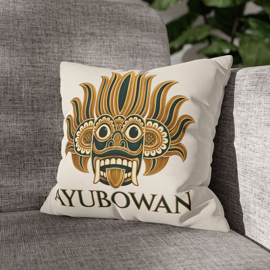 Sri Lankan Gift Pillowcase – Ayubowan Mask Cushion Cover
