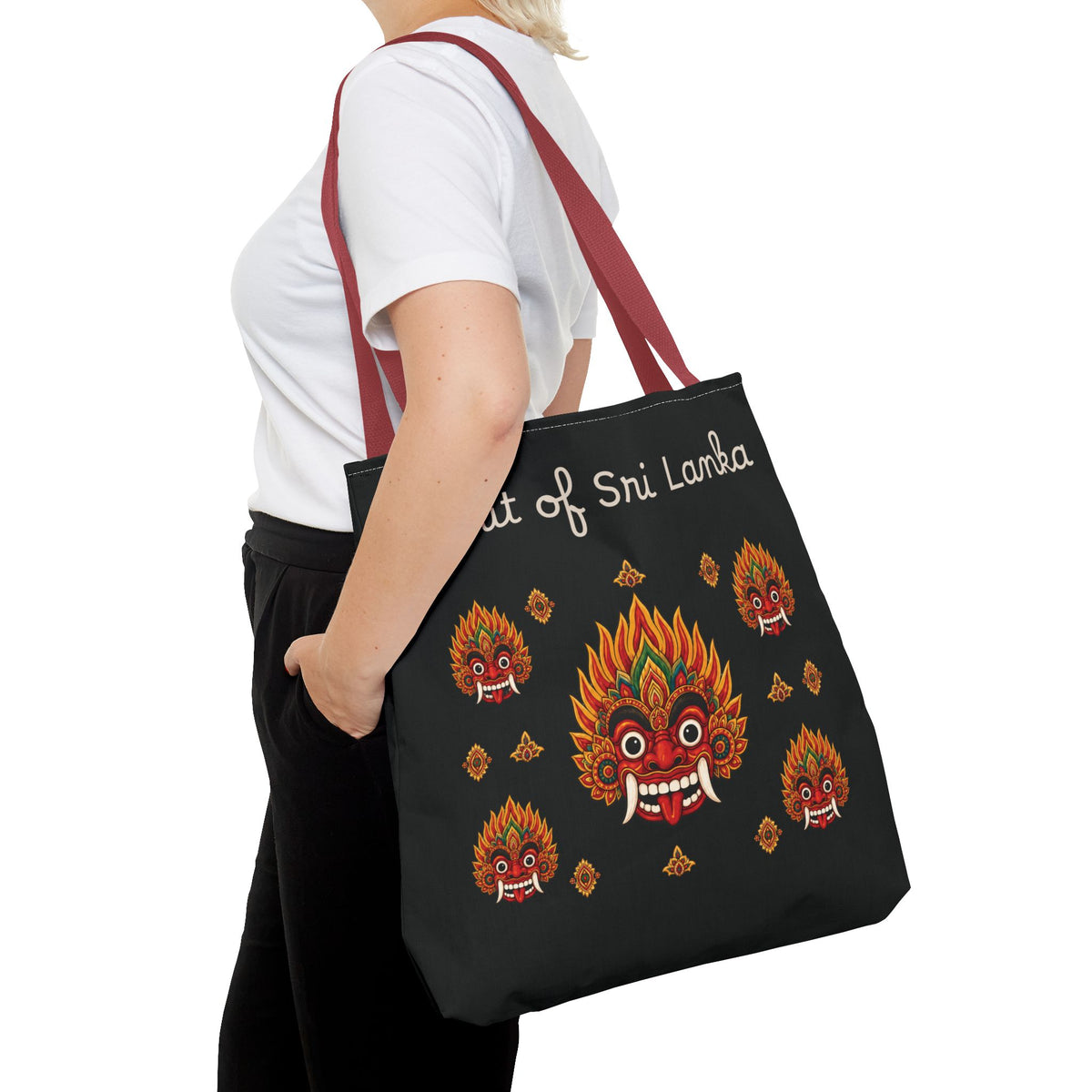 Sri Lankan Gift Tote Bag Spirit of Sri Lanka Raksha Mask Design