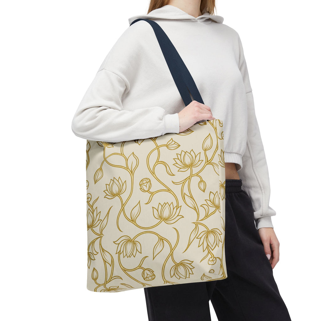 Ceylon Lotus Tote Bag Sri Lankan Temple Flower Canvas Shopper