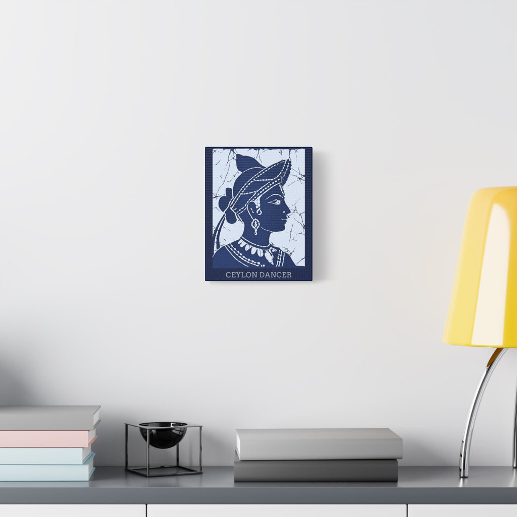 Ceylon Dancer Matte Canvas Wall Art Sri Lankan Batik Heritage Print