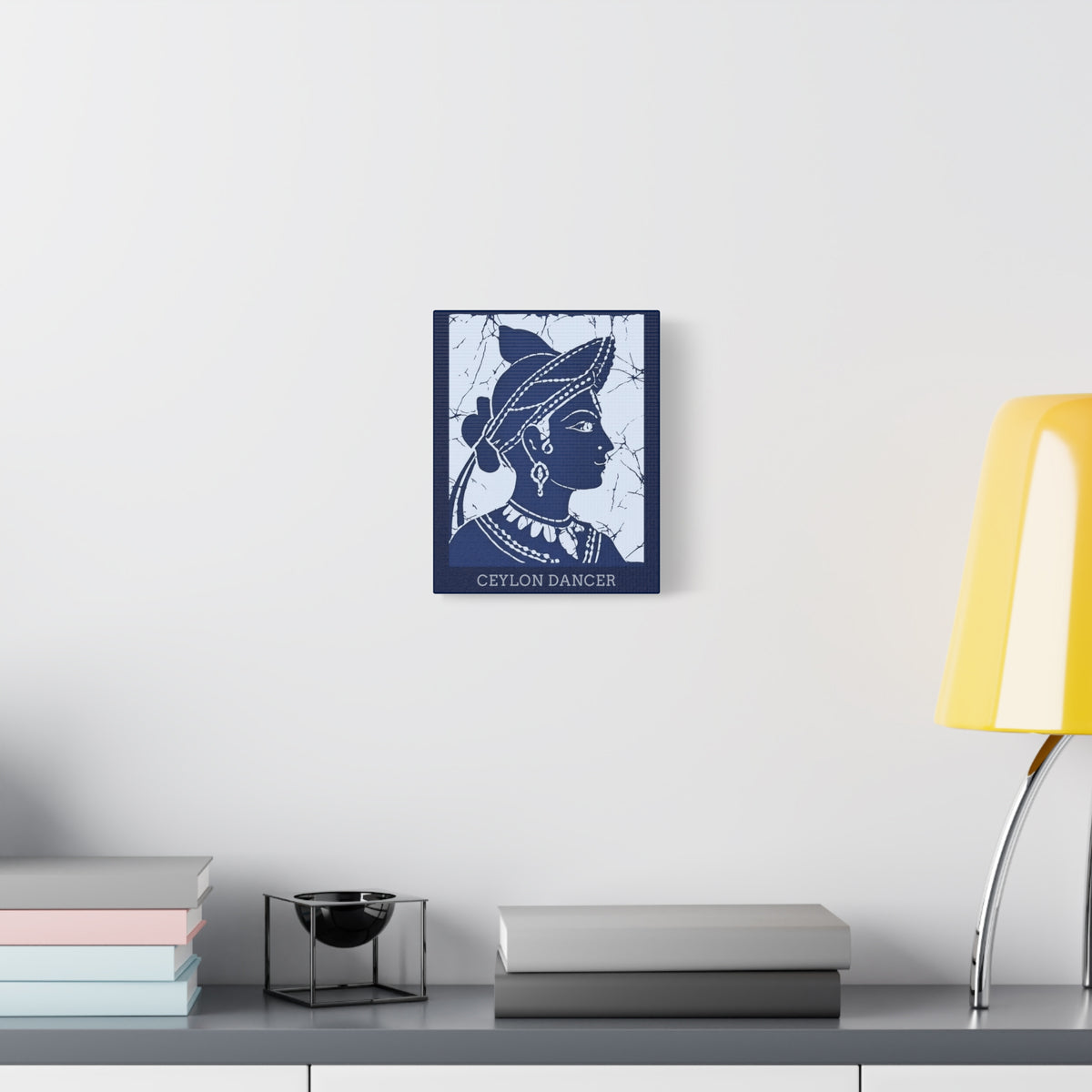 Ceylon Dancer Matte Canvas Wall Art Sri Lankan Batik Heritage Print