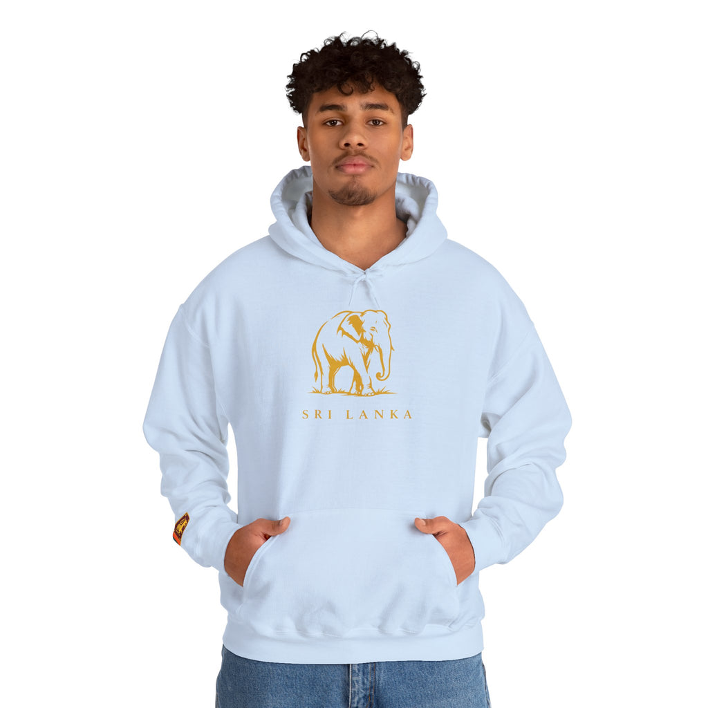 Sri Lanka Elephant Unisex Hoodie Gold Heritage Design
