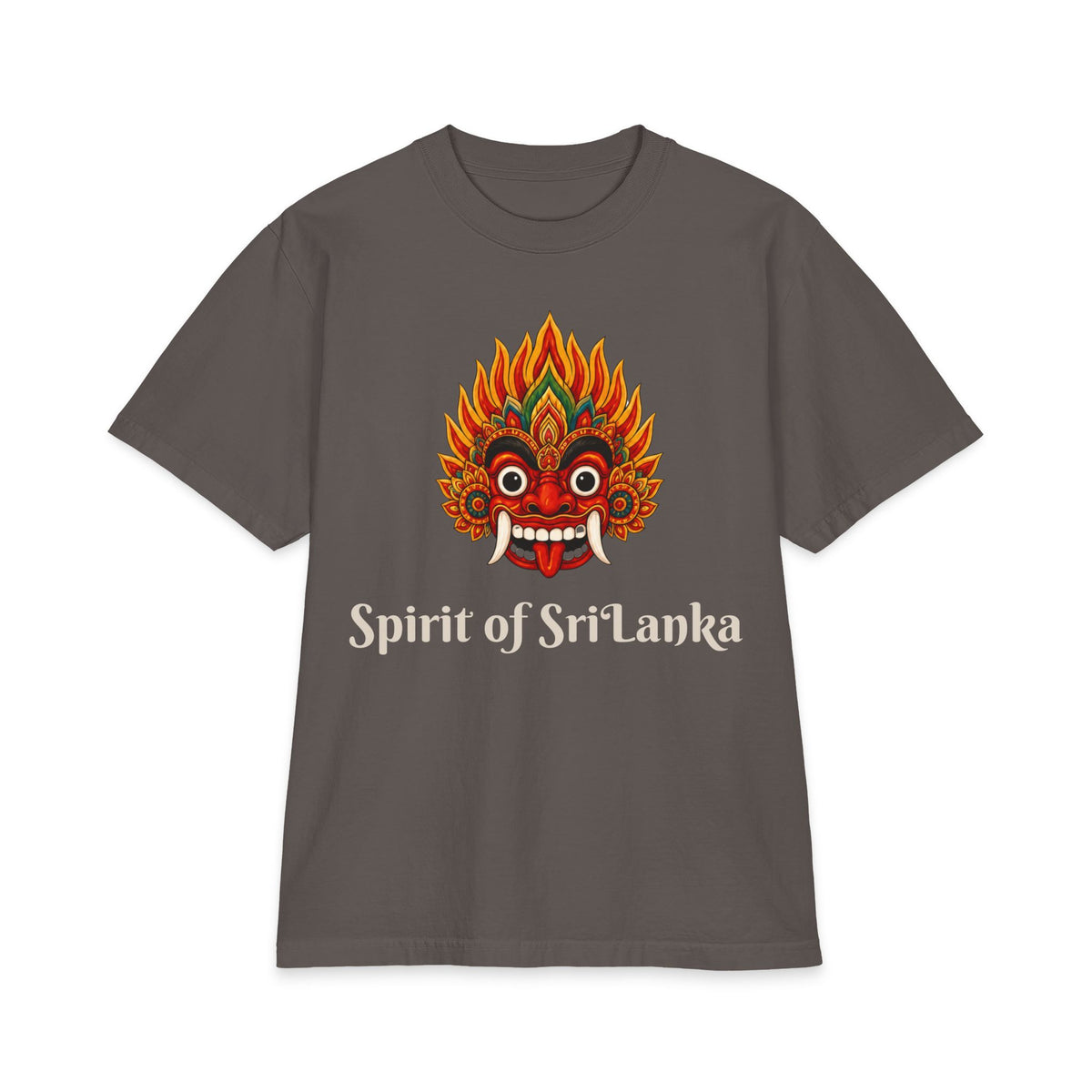 Raksha Spirit Graphic T-Shirt Sri Lankan Devil Dance Mask Heritage Unisex Tee
