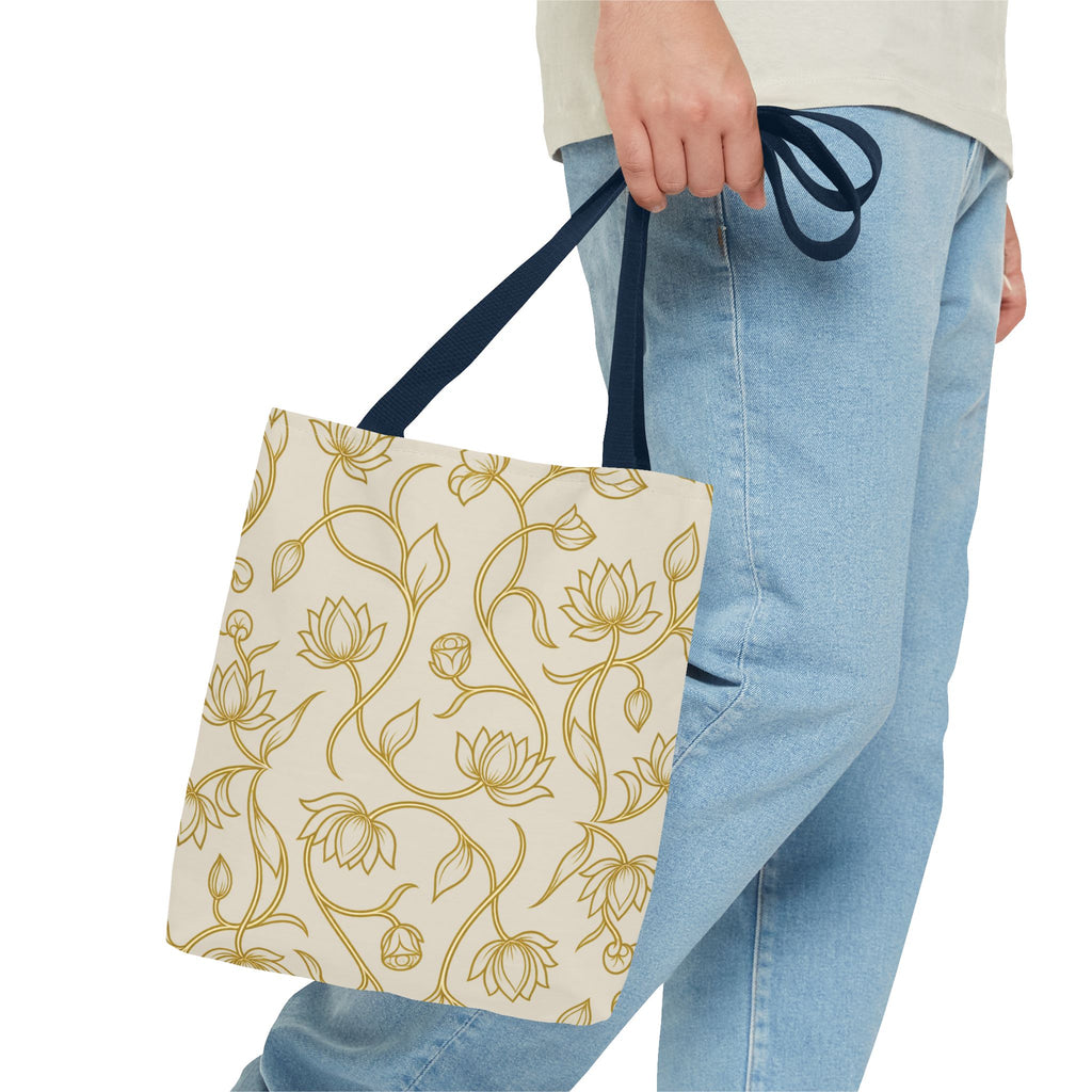 Ceylon Lotus Tote Bag Sri Lankan Temple Flower Canvas Shopper