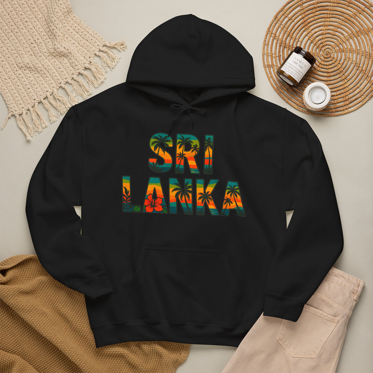Sri Lanka Tropical Graphic Hoodie | Unisex Heritage Gift
