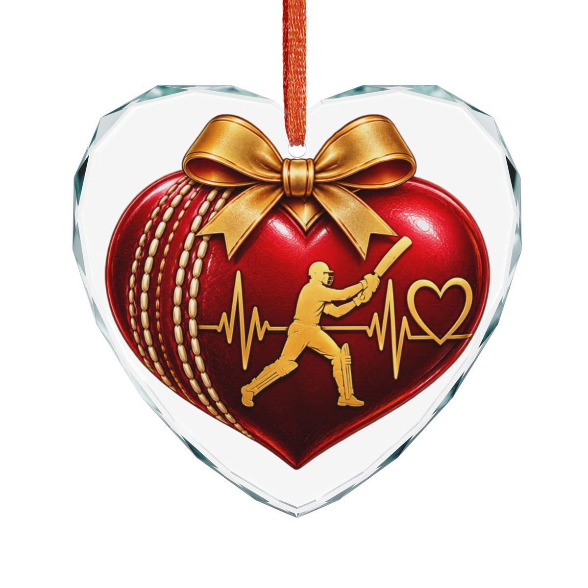 Merry Cricket Christmas Glass Ornament | Cricket Fan Gift
