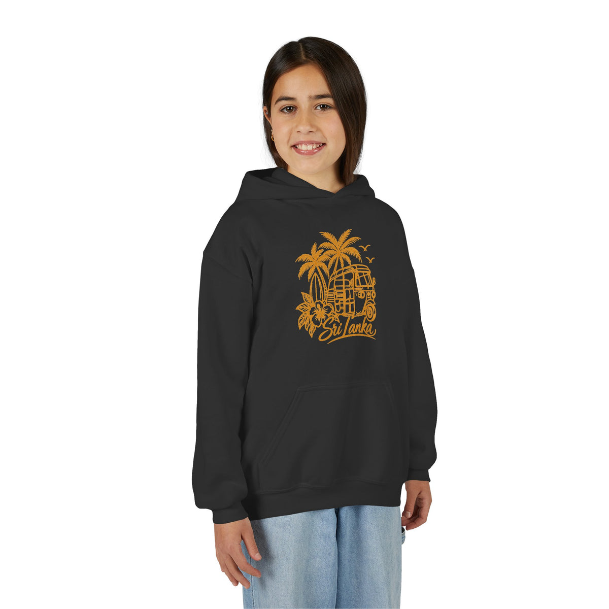 Sri Lanka Kids Hoodie Tropical Palm Tree Island Design