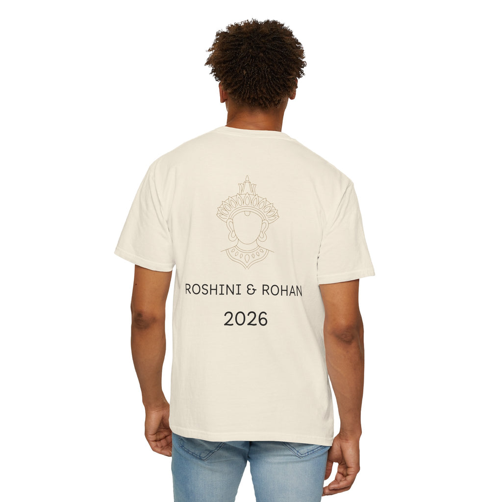 Sri Lanka Destination Wedding T-Shirt — "First Wedding Sri Lanka" Couple Tee (Roshini & Rohan 2026)