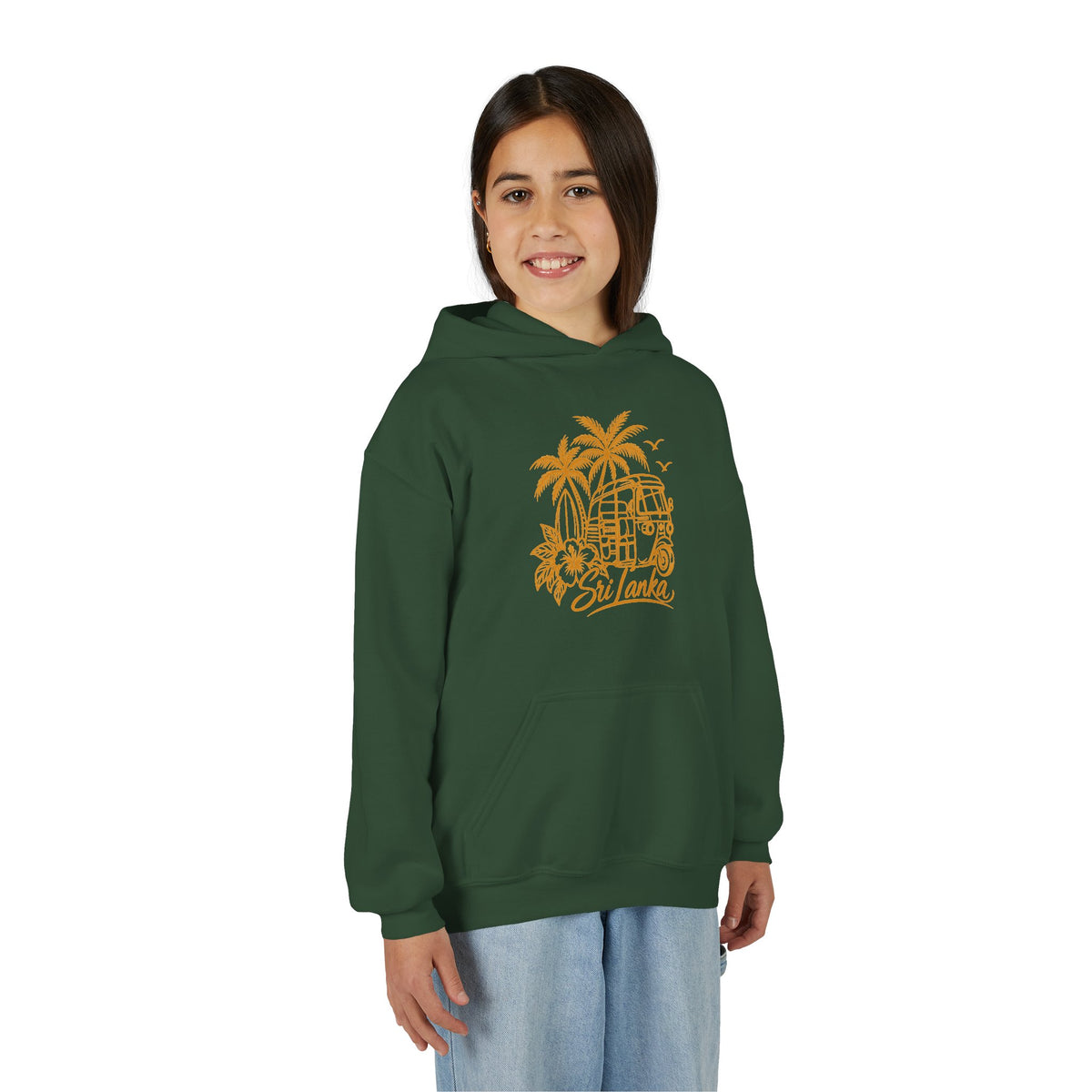 Sri Lanka Kids Hoodie Tropical Palm Tree Island Design