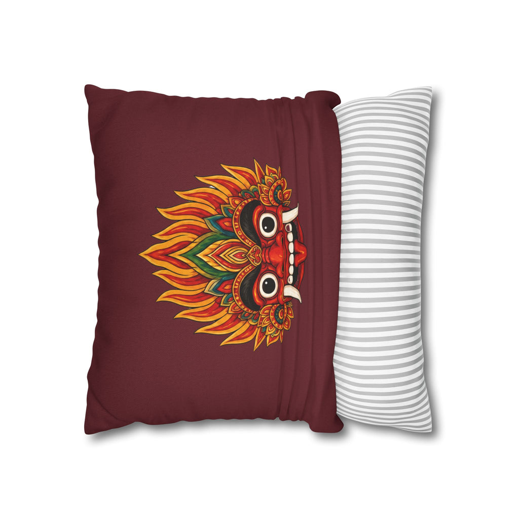 Raksha Guardian Cushion Cover  Sri Lankan Devil Dance Mask