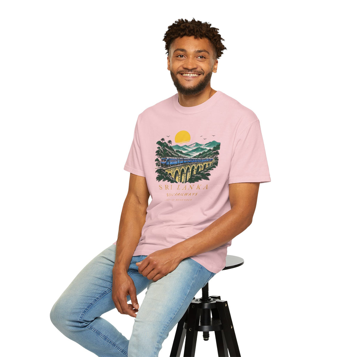 Sri Lanka Nine Arch Bridge Unisex T-Shirt Vintage Railway Tee