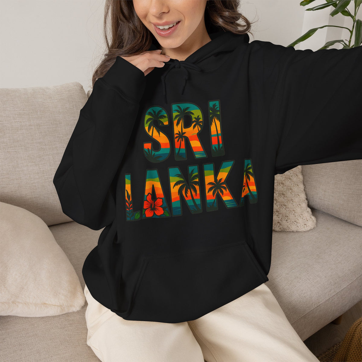 Sri Lanka Tropical Graphic Hoodie | Unisex Heritage Gift