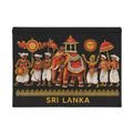 Sri Lanka Perahera Woven Wall Tapestry | Black & Gold Decor
