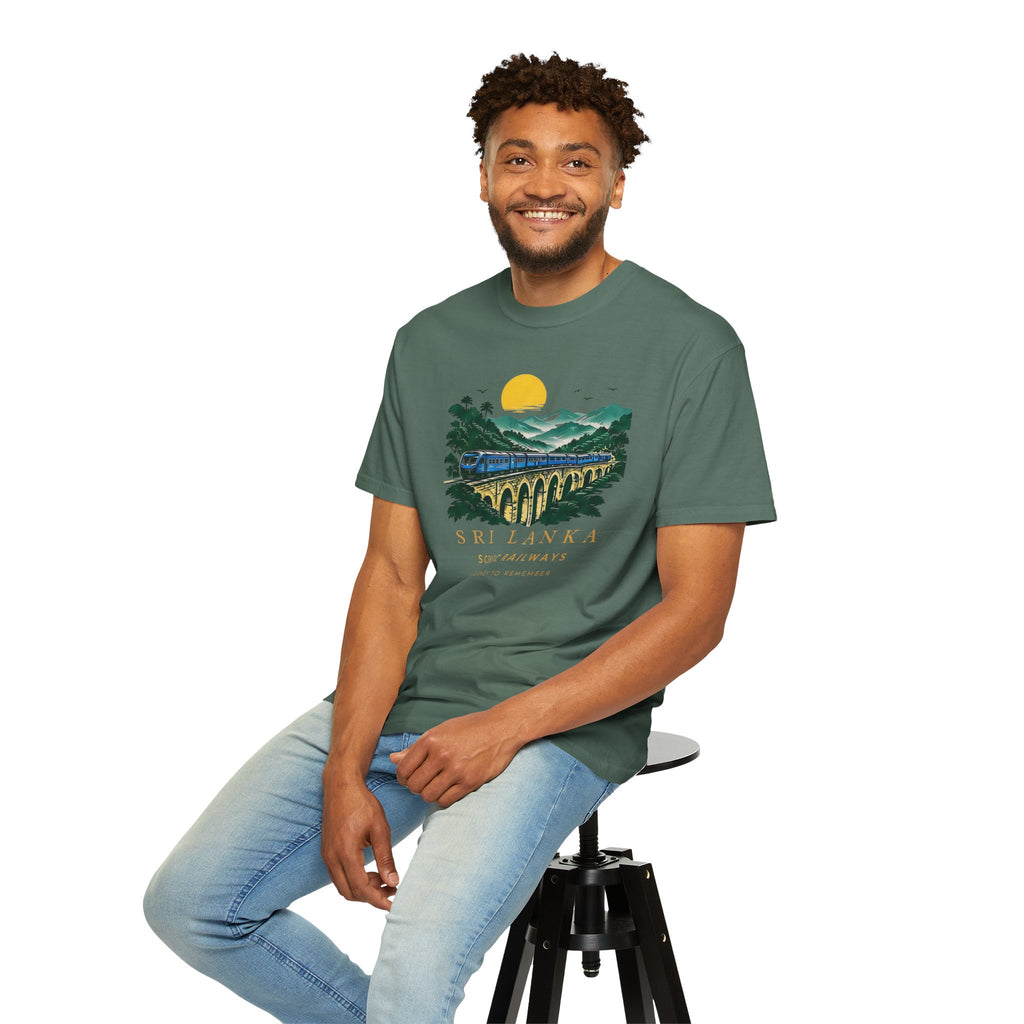 Sri Lanka Nine Arch Bridge Unisex T-Shirt Vintage Railway Tee