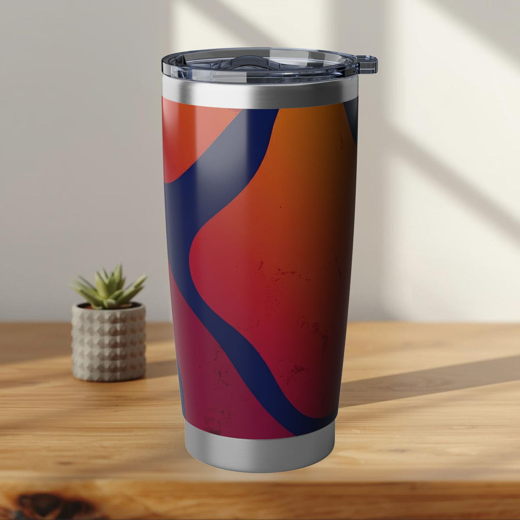 Sri Lanka Batik Wave Tumbler 20oz | Crimson & Indigo