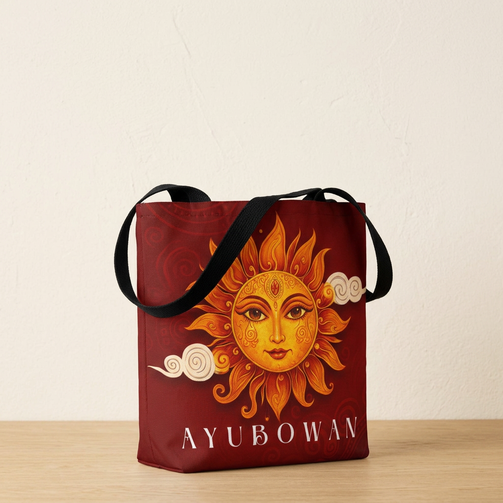 Ayubowan Sun Tote Bag  Sri Lankan Gift & Everyday Carry