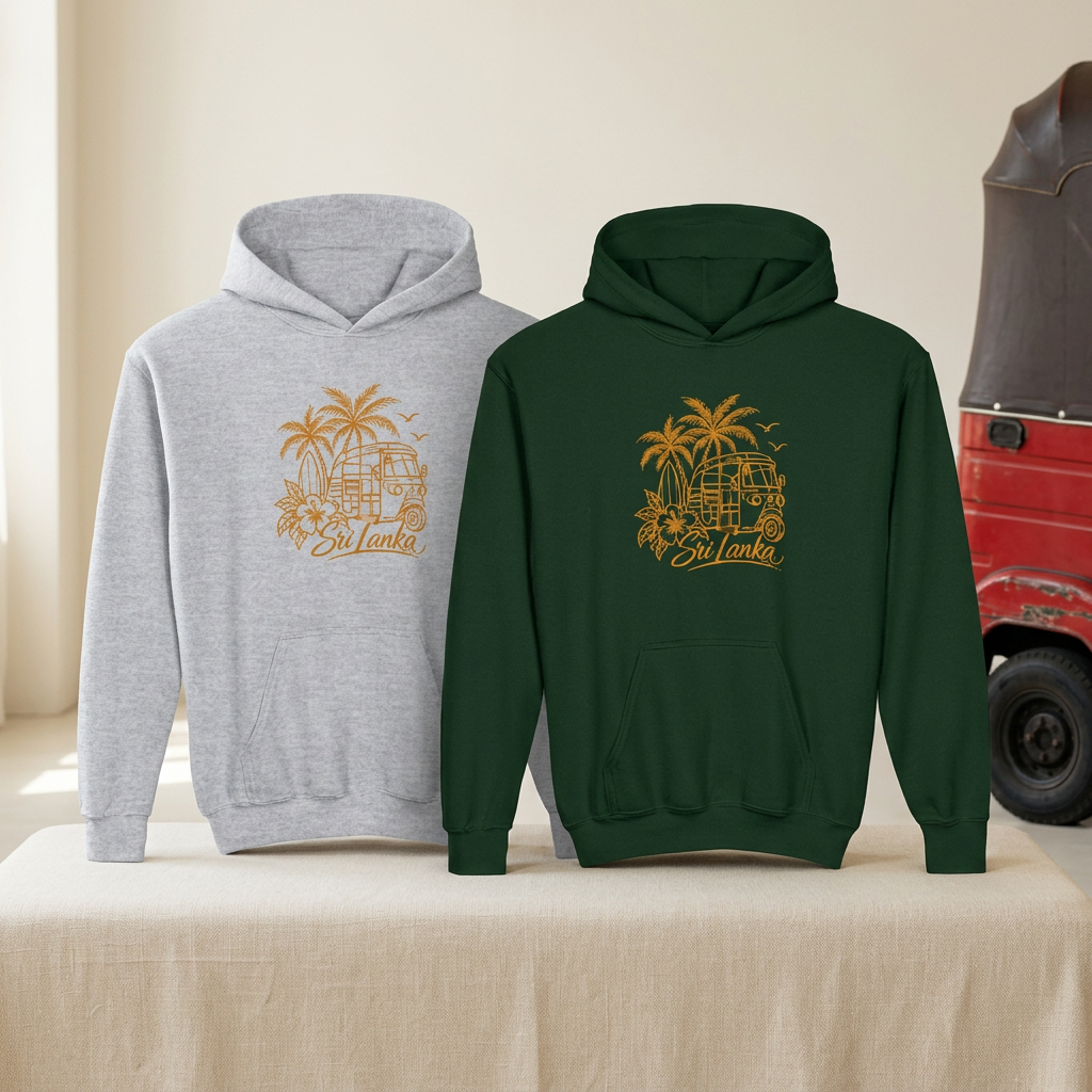 Sri Lanka Kids Hoodie Tropical Palm Tree Island Design