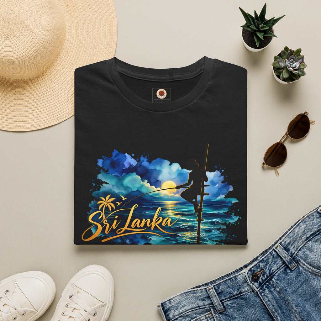 Sri Lanka Watercolor Surf T-Shirt