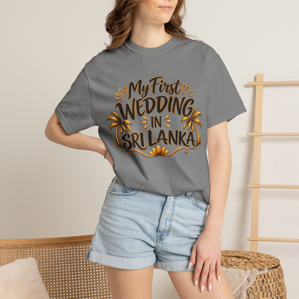 Sri Lanka Unisex Wedding T-Shirt – My First Wedding in Sri Lanka