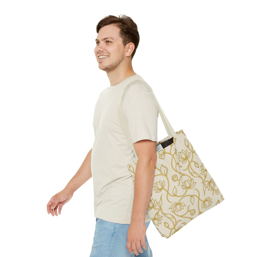 Ceylon Lotus Tote Bag Sri Lankan Temple Flower Canvas Shopper