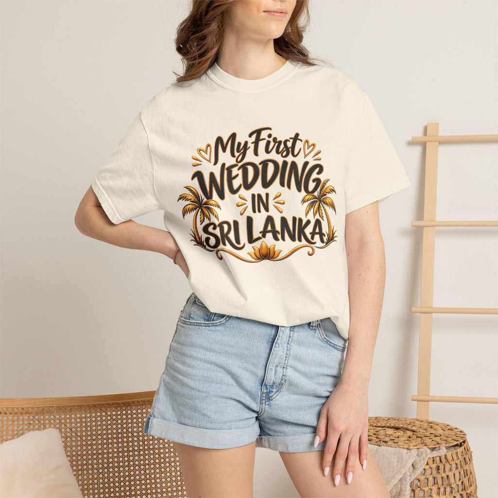 Sri Lanka Unisex Wedding T-Shirt – My First Wedding in Sri Lanka