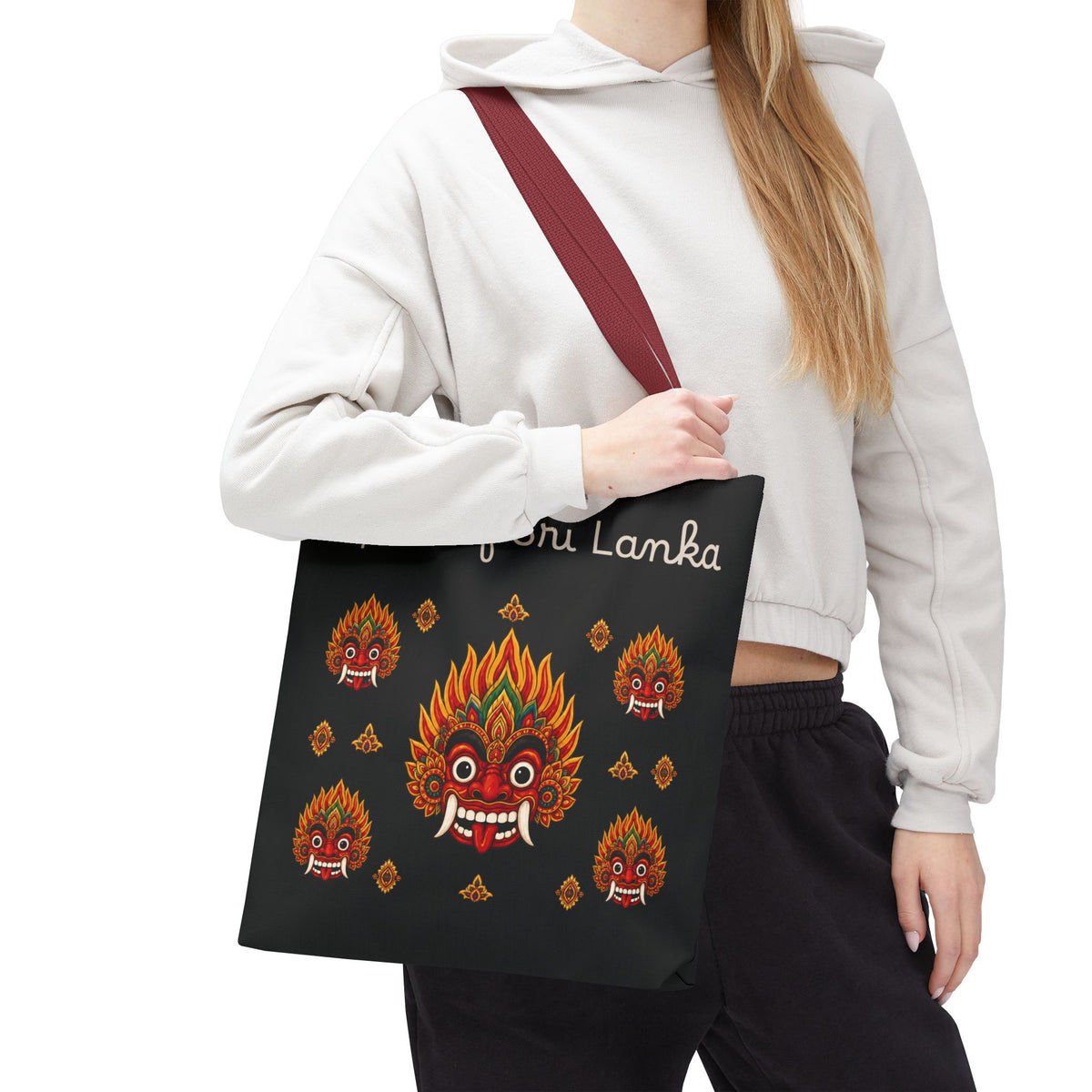 Sri Lankan Gift Tote Bag Spirit of Sri Lanka Raksha Mask Design