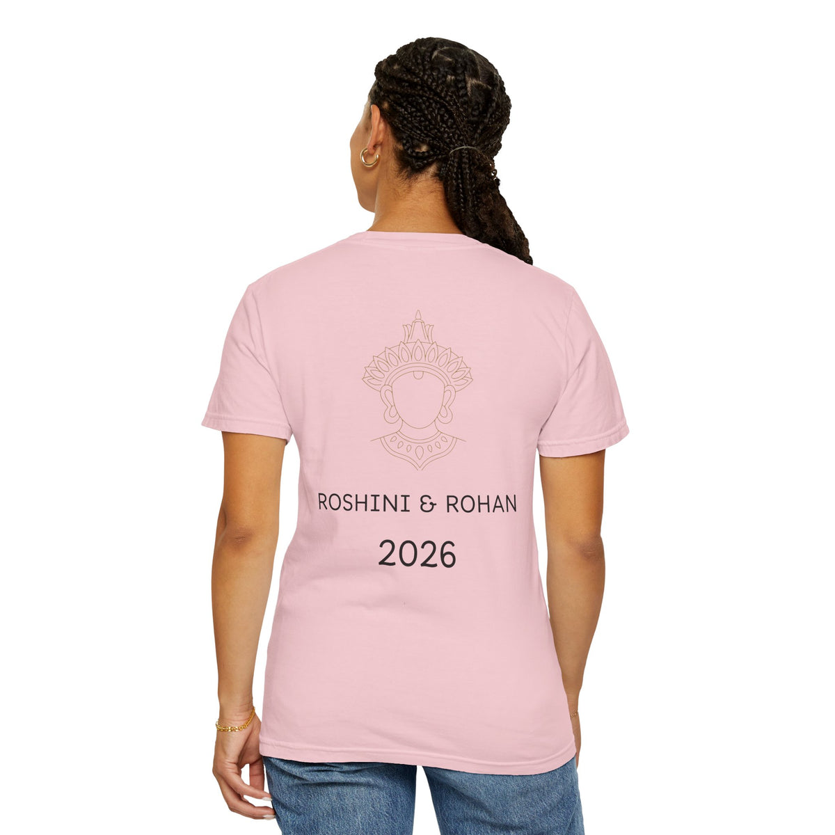 Sri Lanka Destination Wedding T-Shirt — "First Wedding Sri Lanka" Couple Tee (Roshini & Rohan 2026)
