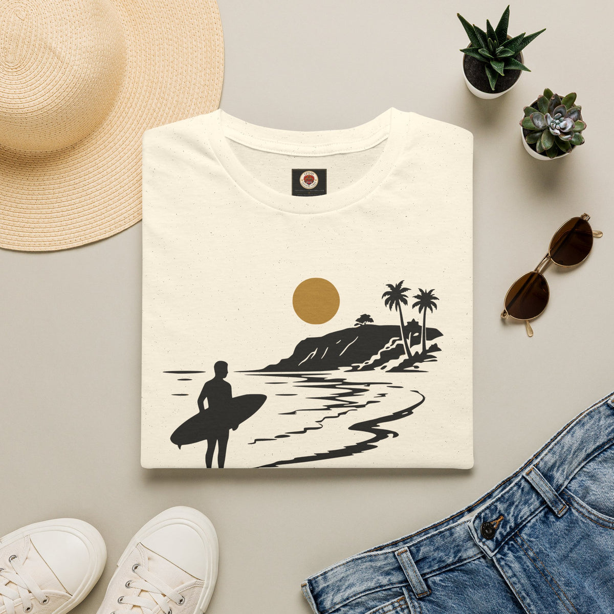 Sri Lanka Surf  Unisex T-Shirt  Surf Explore Repeat Beach Tee
