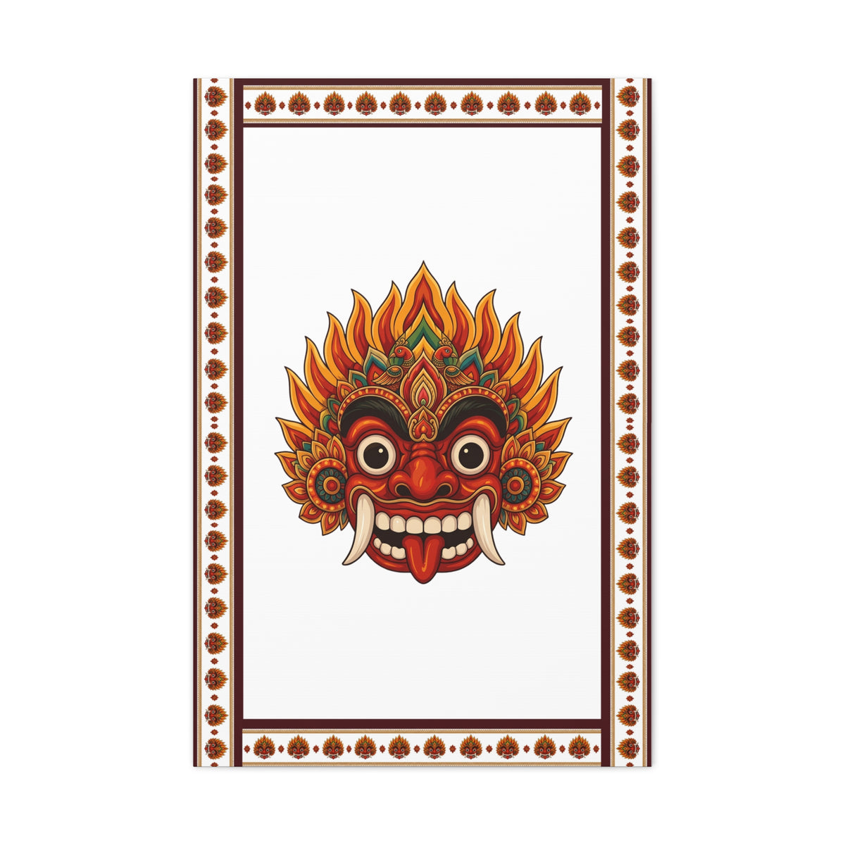Raksha Mask Matte Canvas Stretched Wall Art