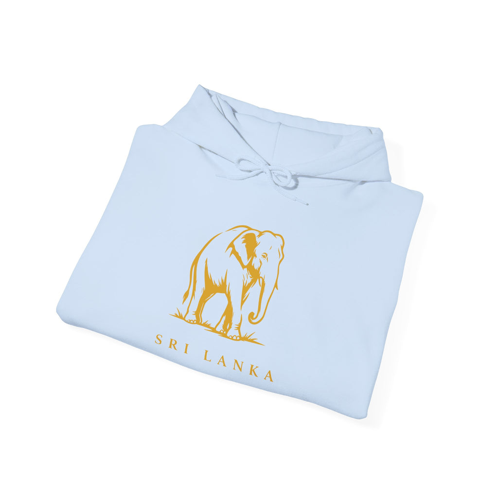 Sri Lanka Elephant Unisex Hoodie Gold Heritage Design