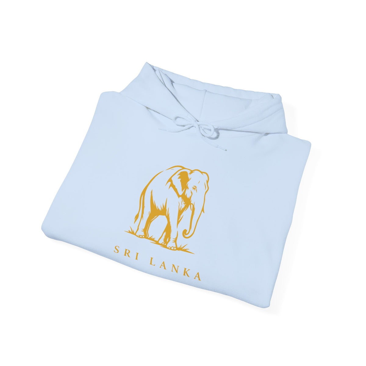 Sri Lanka Elephant Unisex Hoodie Gold Heritage Design