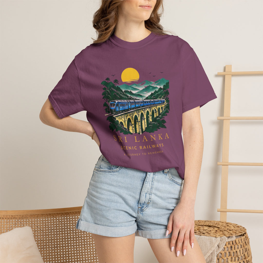 Sri Lanka Nine Arch Bridge Unisex T-Shirt Vintage Railway Tee