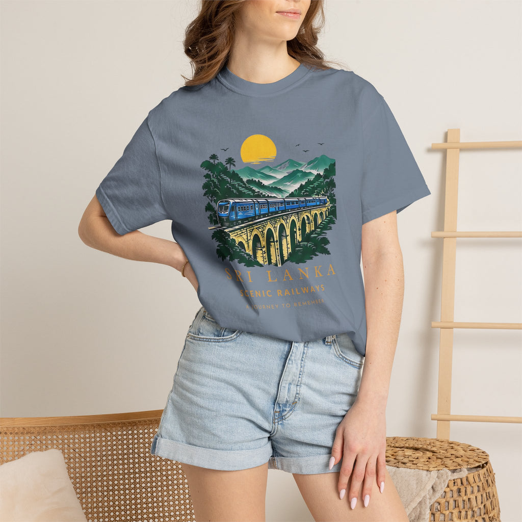 Sri Lanka Nine Arch Bridge Unisex T-Shirt Vintage Railway Tee
