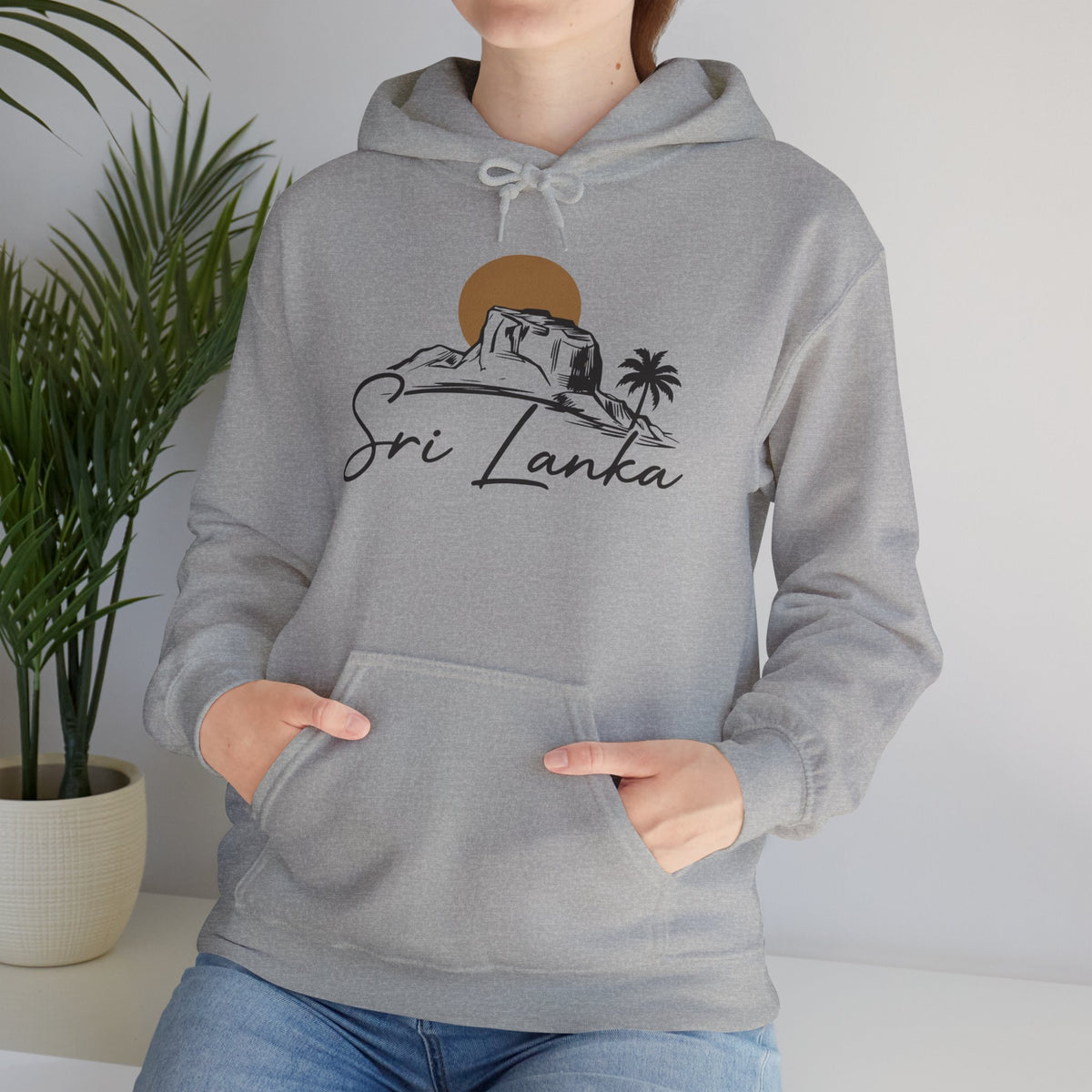 Sri Lanka Sunset Unisex Hoodie Palm Tree Beach Sweatshirt