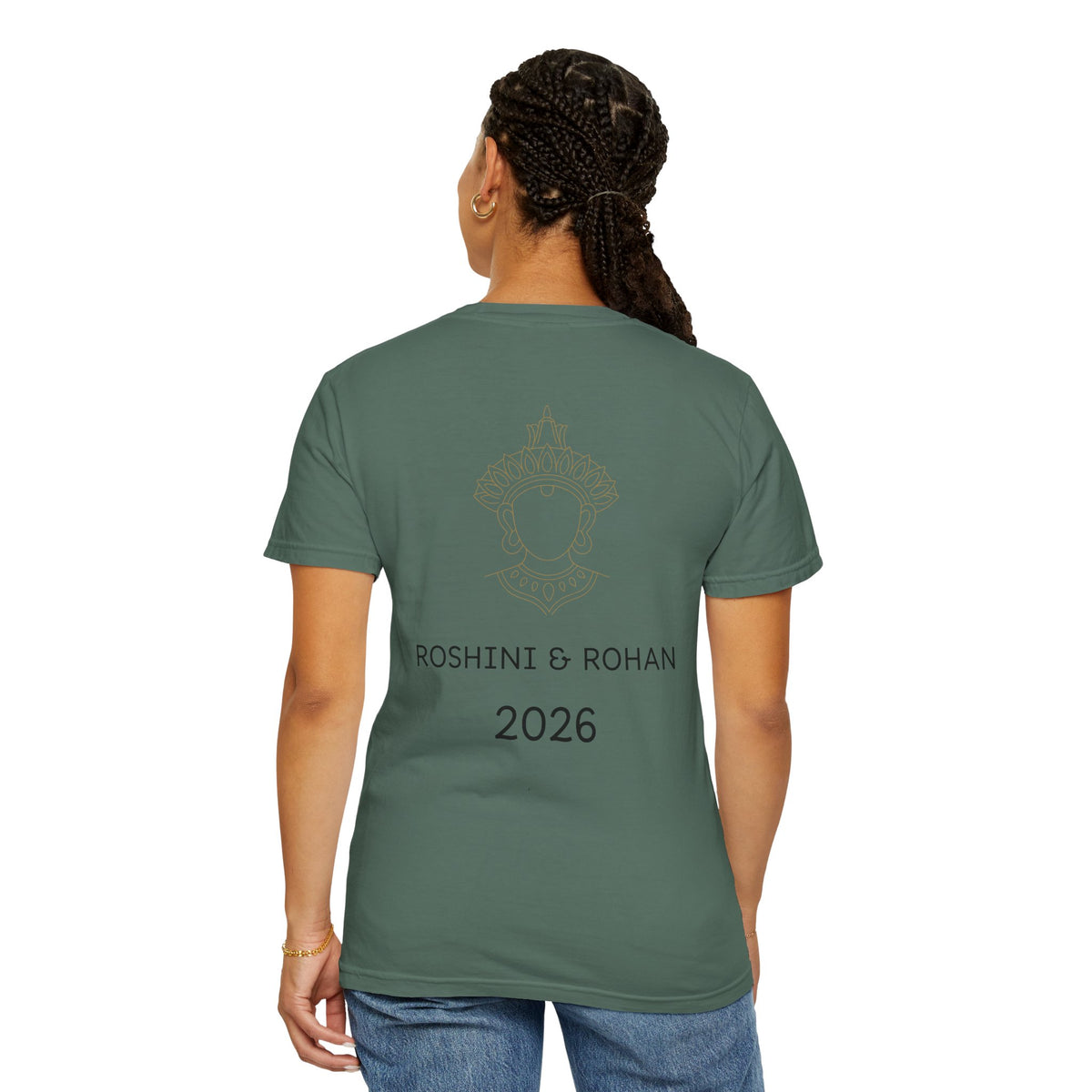 Sri Lanka Destination Wedding T-Shirt — "First Wedding Sri Lanka" Couple Tee (Roshini & Rohan 2026)