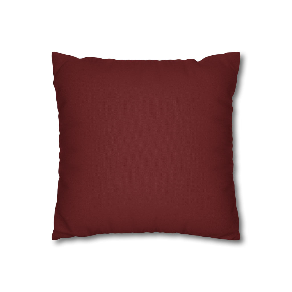 Ayubowan Mask Cushion Cover Maroon Sri Lankan Gift Pillowcase