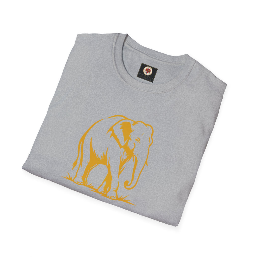 Sri Lanka Elephant Unisex T-Shirt Minimal Ochre Graphic Tee