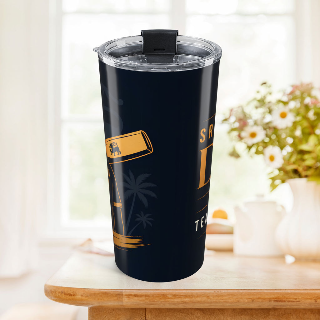 Sri Lanka Cricket Dad Tumbler 20oz | Black & Gold Batsman