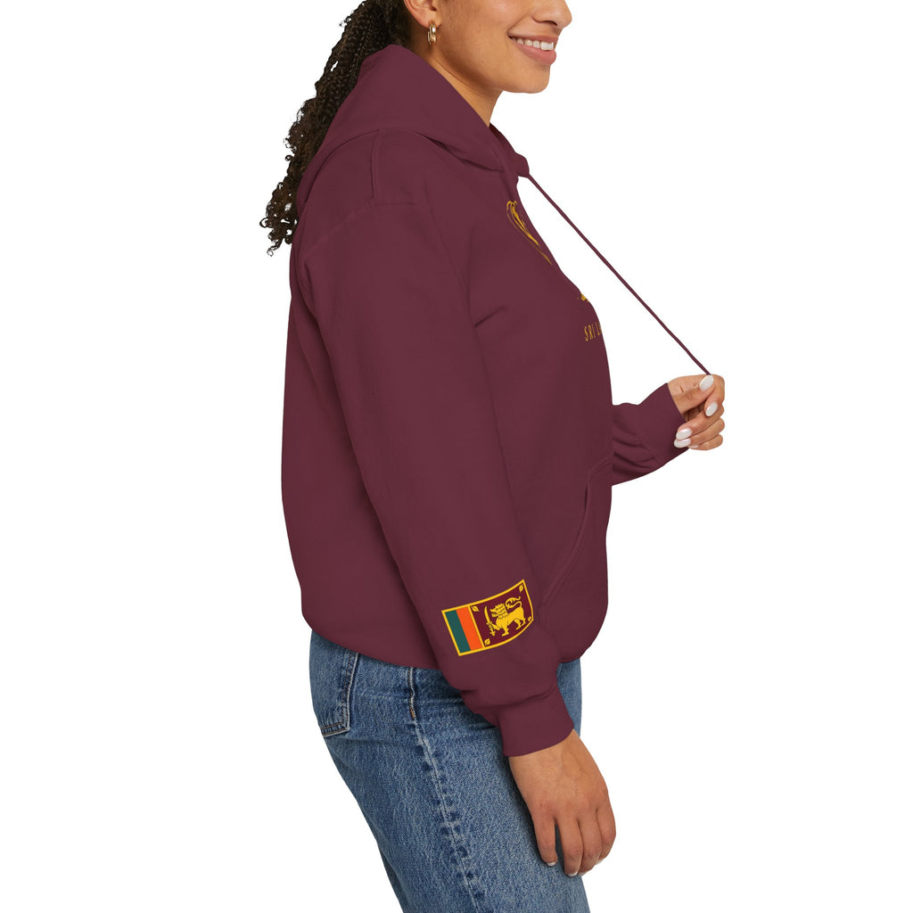 Sri Lanka Elephant Unisex Hoodie Gold Heritage Design