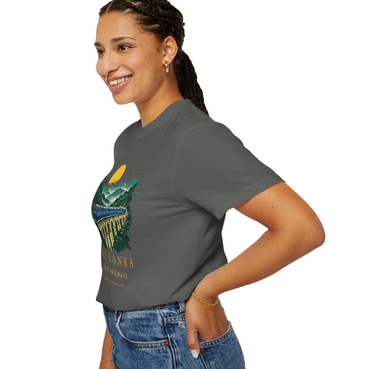 Sri Lanka Nine Arch Bridge Unisex T-Shirt Vintage Railway Tee