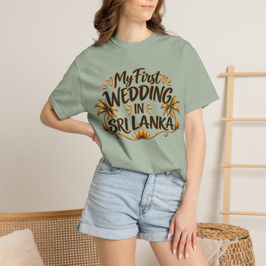 Sri Lanka Unisex Wedding T-Shirt – My First Wedding in Sri Lanka