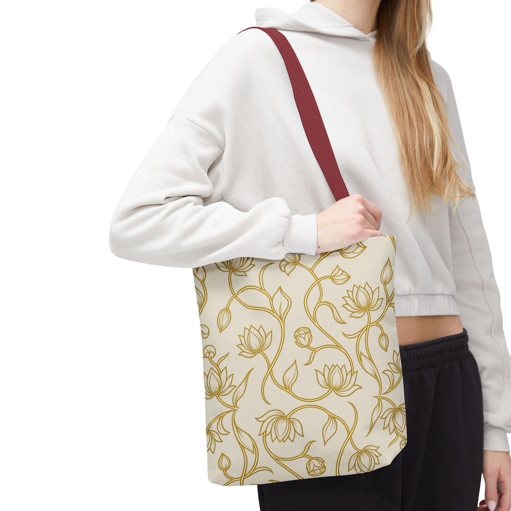 Ceylon Lotus Tote Bag Sri Lankan Temple Flower Canvas Shopper