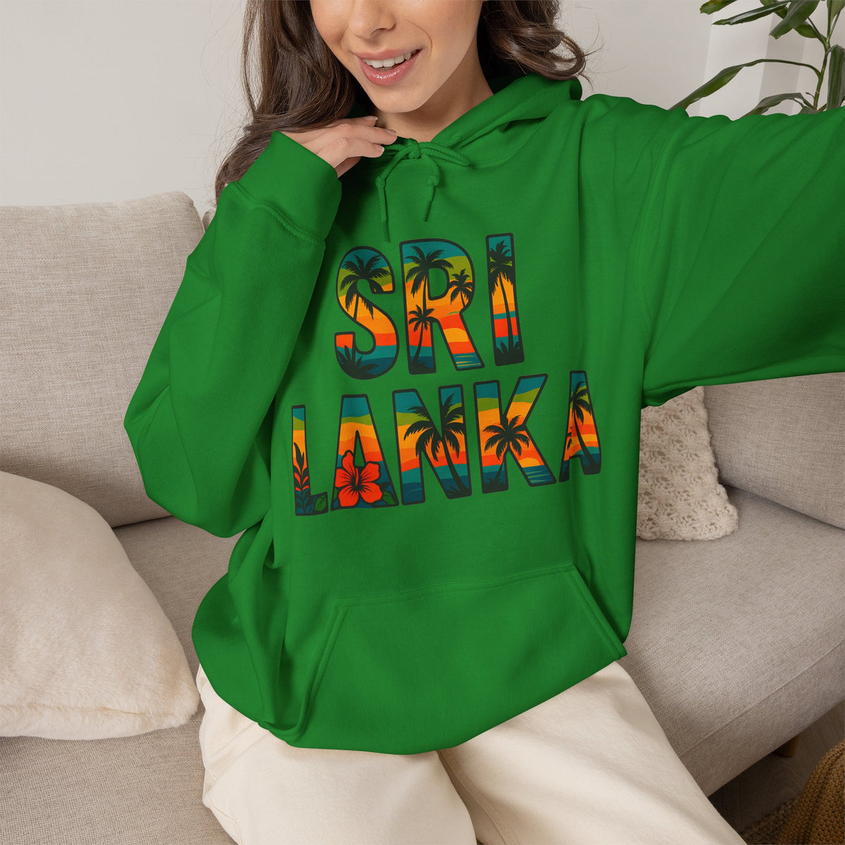 Sri Lanka Tropical Graphic Hoodie | Unisex Heritage Gift