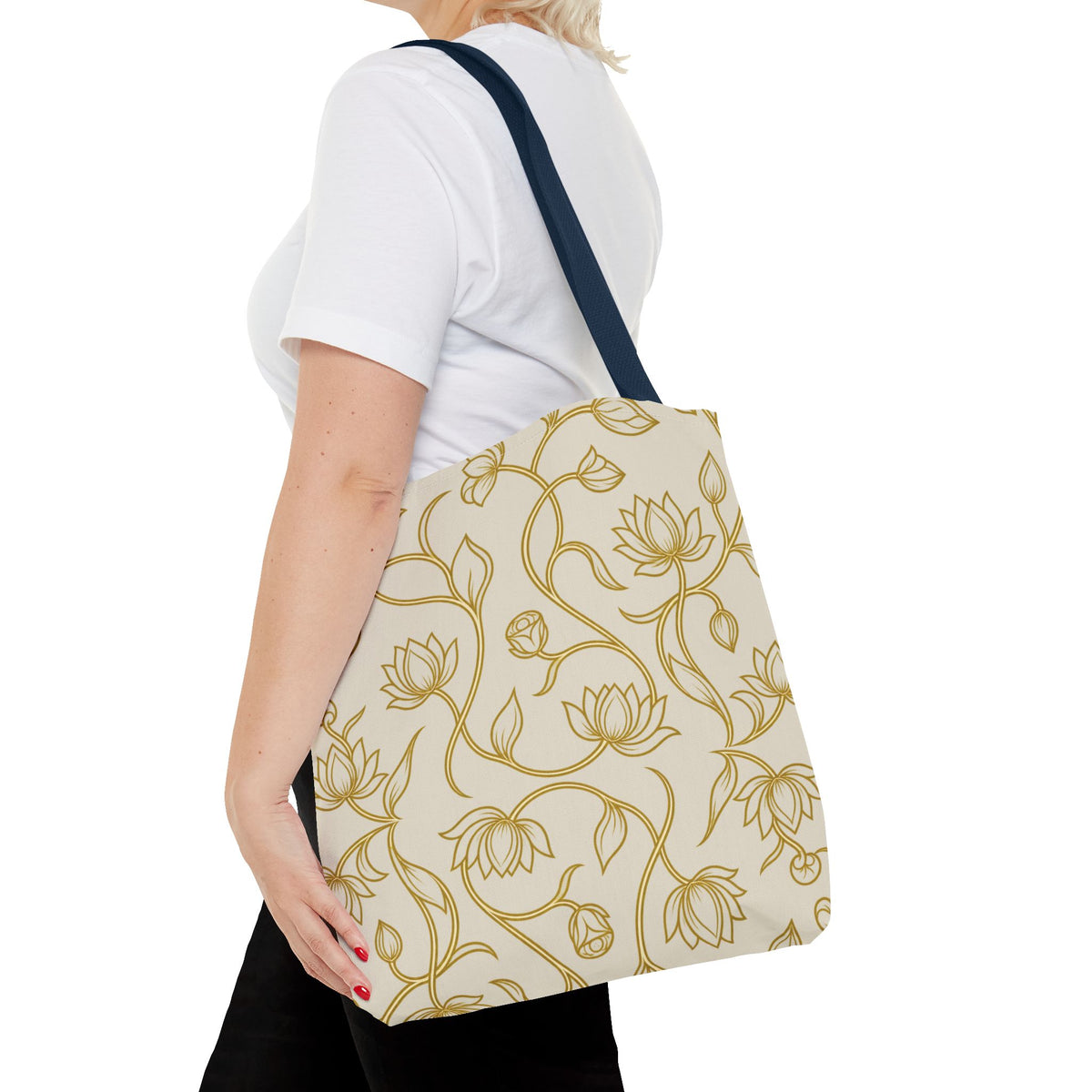 Ceylon Lotus Tote Bag Sri Lankan Temple Flower Canvas Shopper