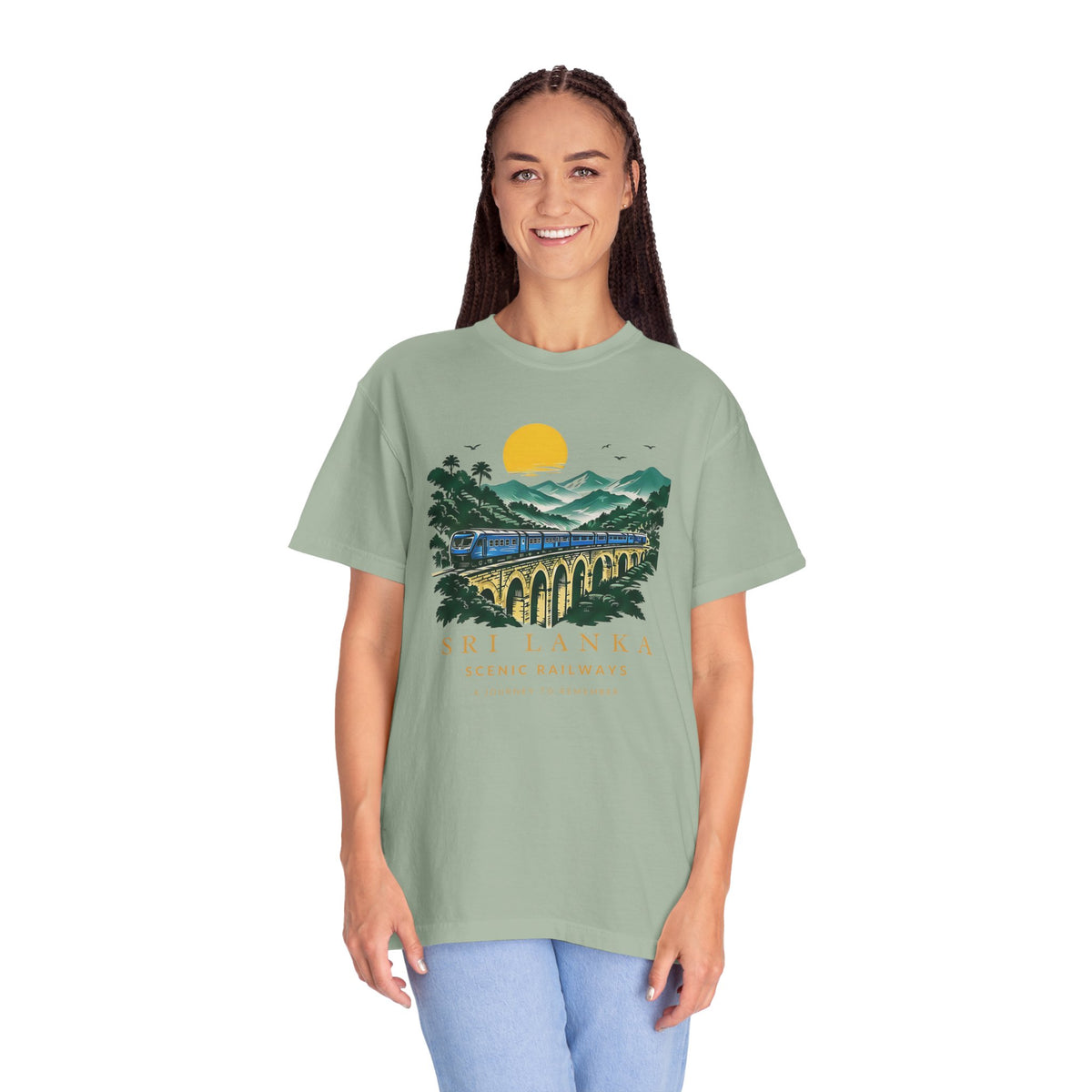Sri Lanka Nine Arch Bridge Unisex T-Shirt Vintage Railway Tee
