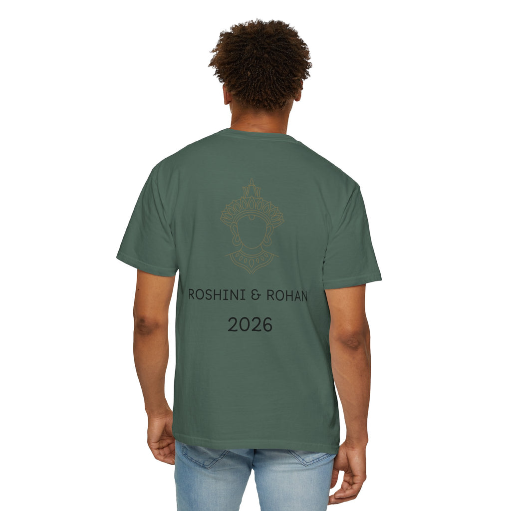 Sri Lanka Destination Wedding T-Shirt — "First Wedding Sri Lanka" Couple Tee (Roshini & Rohan 2026)