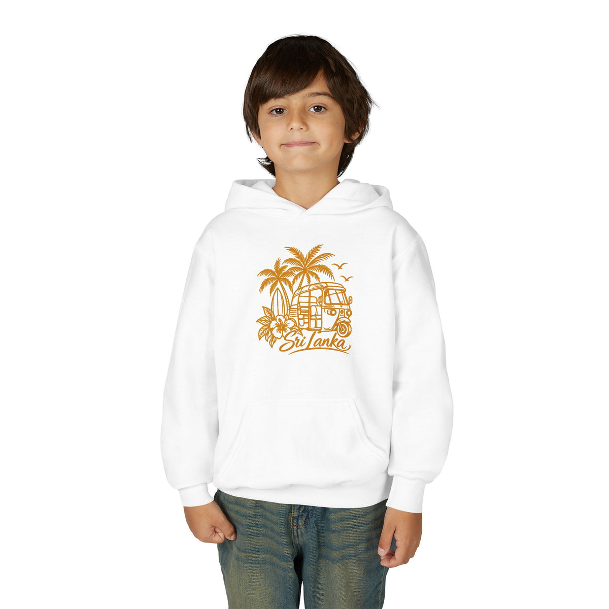 Sri Lanka Kids Hoodie Tropical Palm Tree Island Design